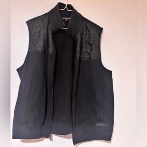Michael Kors Black Men's Quilted-Shoulder Vest